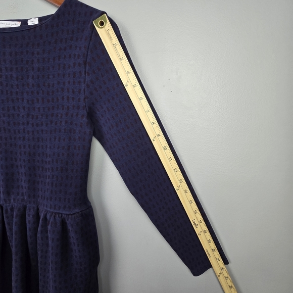 CHINTI AND PARKER Fit‎ And Flare Long Sleeve Dress Navy Maroon Womens Size S - Picture 10 of 14